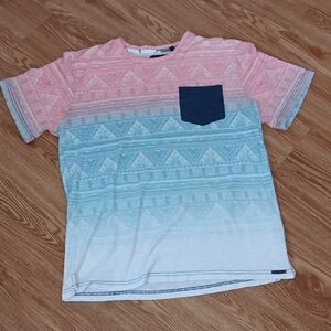 Ocean Current Men's XL  Short Sleeve Tee Shirt with Pocket Pink Blue Pocket